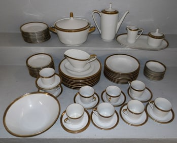 76 Pc Gold Rimmed Ba Aria German China
