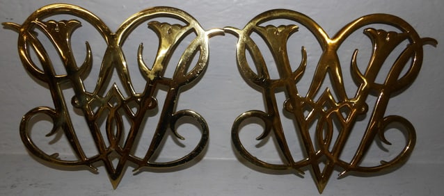 Two Brass Virginia Metalcrafters Trivets