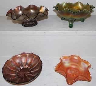 Lot Four Carnival Glass Bowls