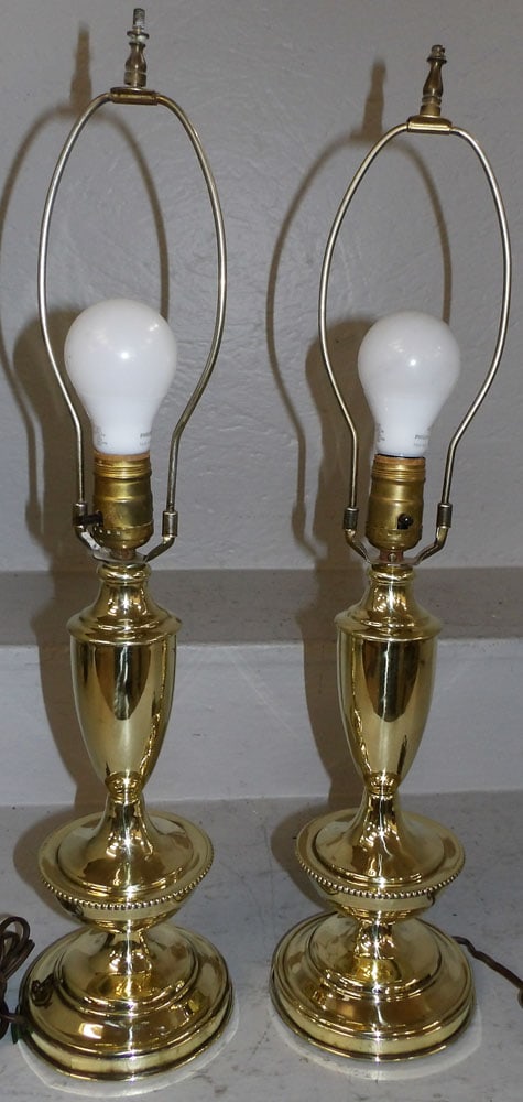 Pair Brass Lamps (1 of 3)