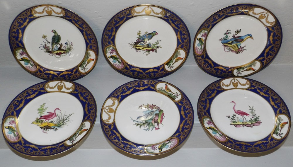 Lot Six Hand Painted Chelsea House Bird Plates (1 of 5)