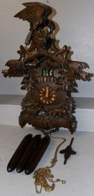 German Wood Carved Coo Coo Clock
