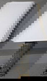 Mid Century Modern Hollywood Regency Cut Glass & Brass Lamp By Dresden: Mid Century Modern Hollywood Regency Cut Glass & Brass Lamp By Dresden. 31" H 18" Dia ALL DESCRIPTIONS AND ANY CONDITION STATEMENT GIVEN BY LANGSTON AUCTION GALLERY ARE STRICTLY OPINIONS AND LANGSTON'