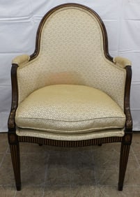 Antique Carved Mahogany Chair With Down Cushion By B. Altman & Co.