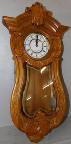Oak Carved Decorative Wall Clock