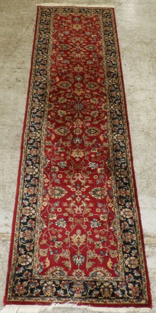 2' 5" X 10' 1" Hand Made Oriental Rug: 2' 5" X 10' 1" Hand Made Oriental Rug. ALL DESCRIPTIONS AND ANY CONDITION STATEMENT GIVEN BY LANGSTON AUCTION GALLERY ARE STRICTLY OPINIONS AND LANGSTON'S SHALL HAVE NO RESPONSIBILITY FOR ERRORS OR OM