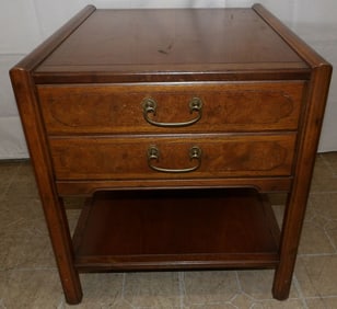 Walnut One Drawer End Table By Heritage