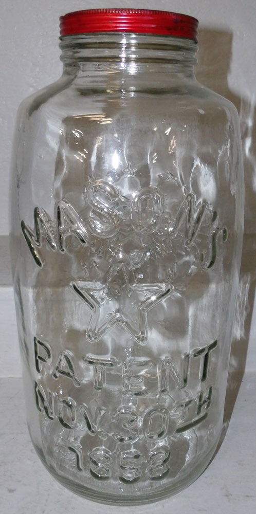 Vintage Masons Country Store Glass Jar 1858 (1 of 4)