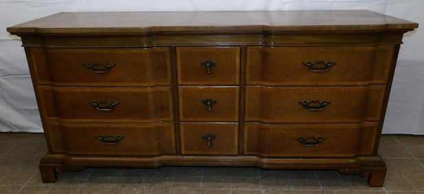 Walnut Nine Drawer Dresser