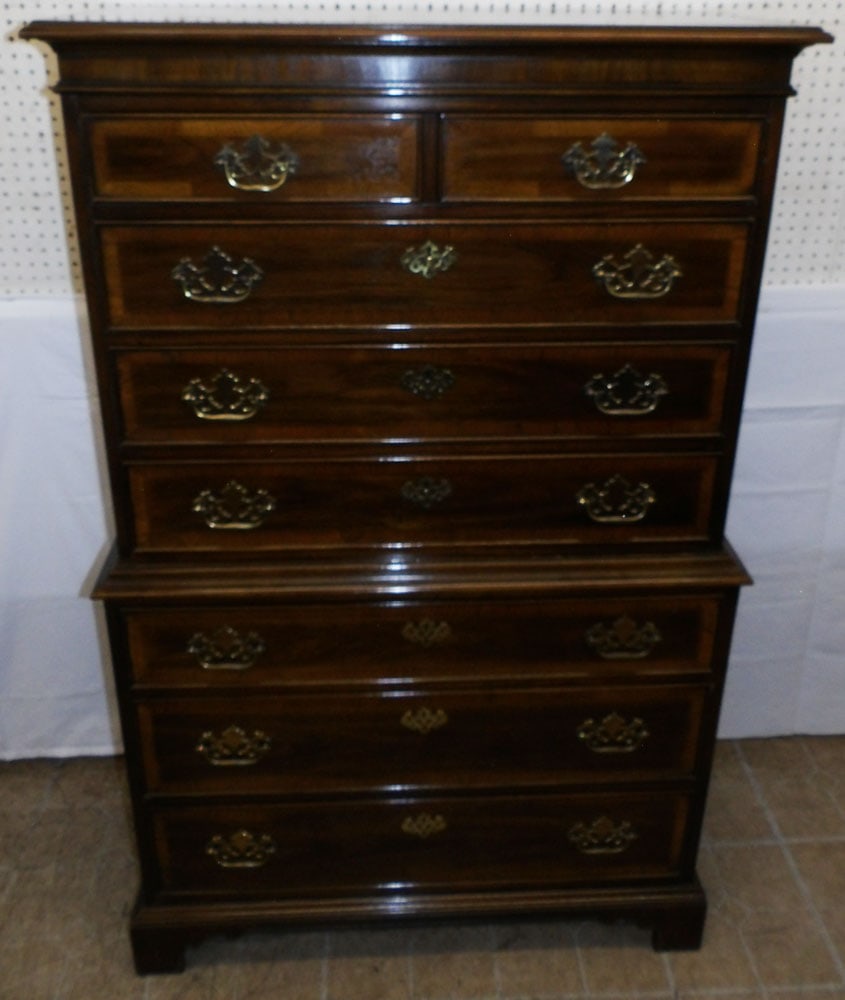 Mahogany Seven Drawer Tall Chest By Drexel (1 of 9)
