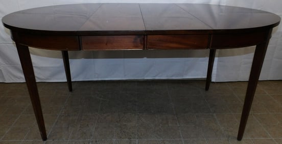 Mahogany Oval Dining Table By Craftique With Two Leaves