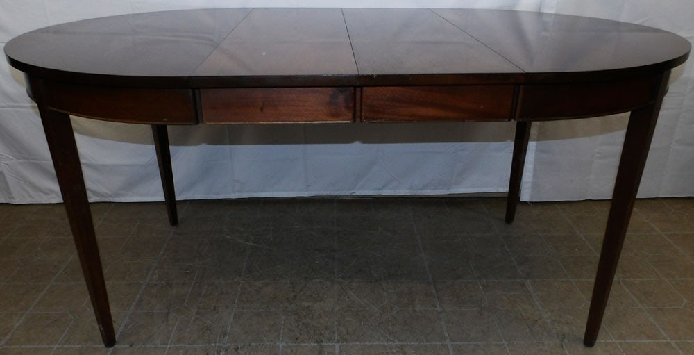 Mahogany Oval Dining Table By Craftique With Two Leaves (1 of 5)