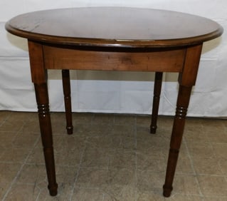 Antique Walnut Round Dining Table