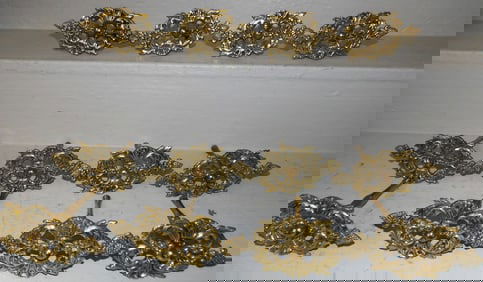 Lot Twelve Cast Brass Curtain Ties