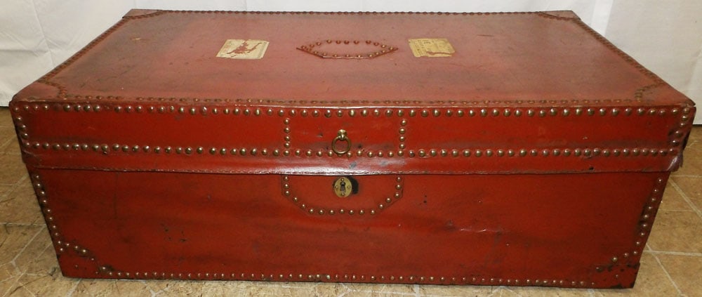 Antique Leather Bound Box (1 of 10)