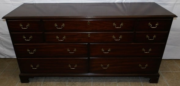 Mahogany Ten Drawer Dresser By Henkel Harris