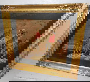 Antique Framed Silk Embroidery