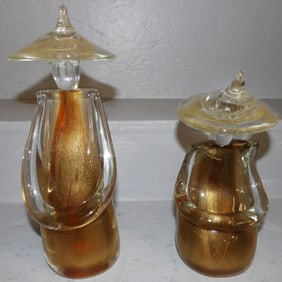 Two Murano Art Glass Oriental Figures