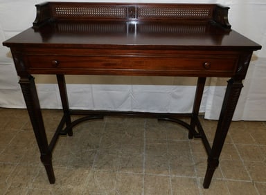 Mahogany & Cane One Drawer Ladies Desk
