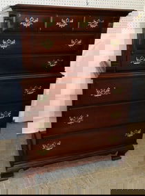 Mahogany Three Over Five Drawer Chest by Empire Furniture