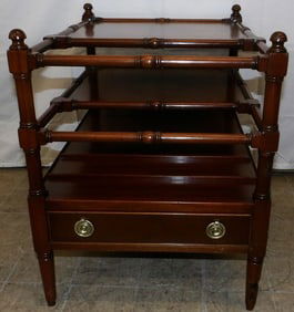 Mahogany Canterbury with One Drawer