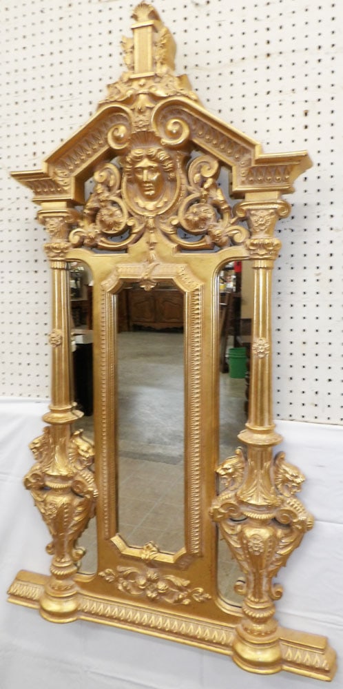 Ornate Gilded Composite Frame Mirror (1 of 6)