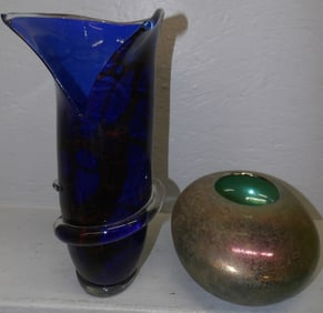Two Art Glass Vases