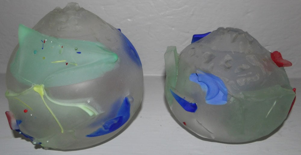Two Art Glass Vases, Artist Signed Guerard (1 of 4)