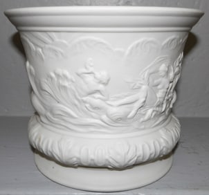 Parian Style Neoclassical Motif Jardiniere