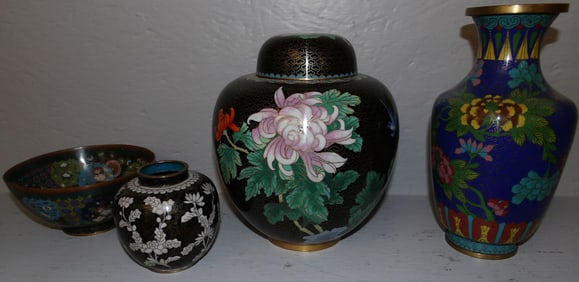 Four Pieces of Cloisonne