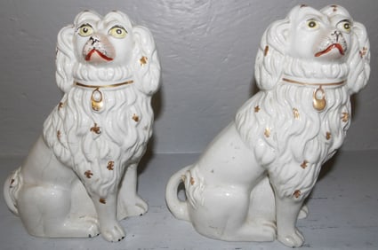 Pair of Antique Staffordshire Spaniels