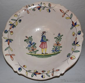 Painted Porcelain Polychrome Bowl