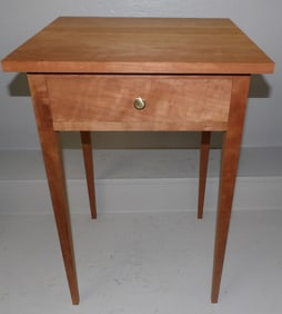 Cherry Tapered Leg One Drawer Stand