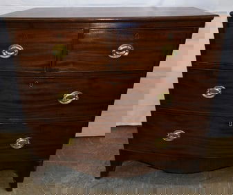 19th Century Mahogany Two Over Two Drawer Chest