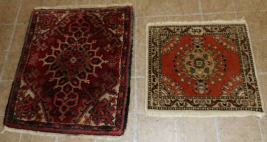 2' 1" x 1' 9 & 1' 7" x 1' 8" Hand Made Throw Rugs