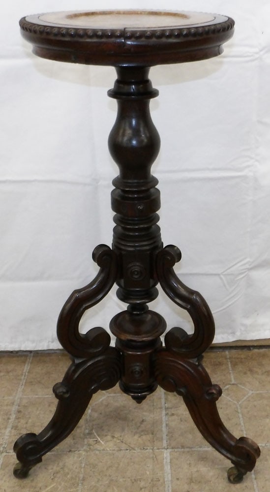 Antique Carved Teak Wood Plant Stand (1 of 4)