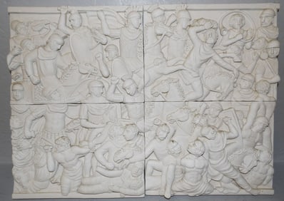 Four Neoclassical Scene Ceramic Wall Plaques