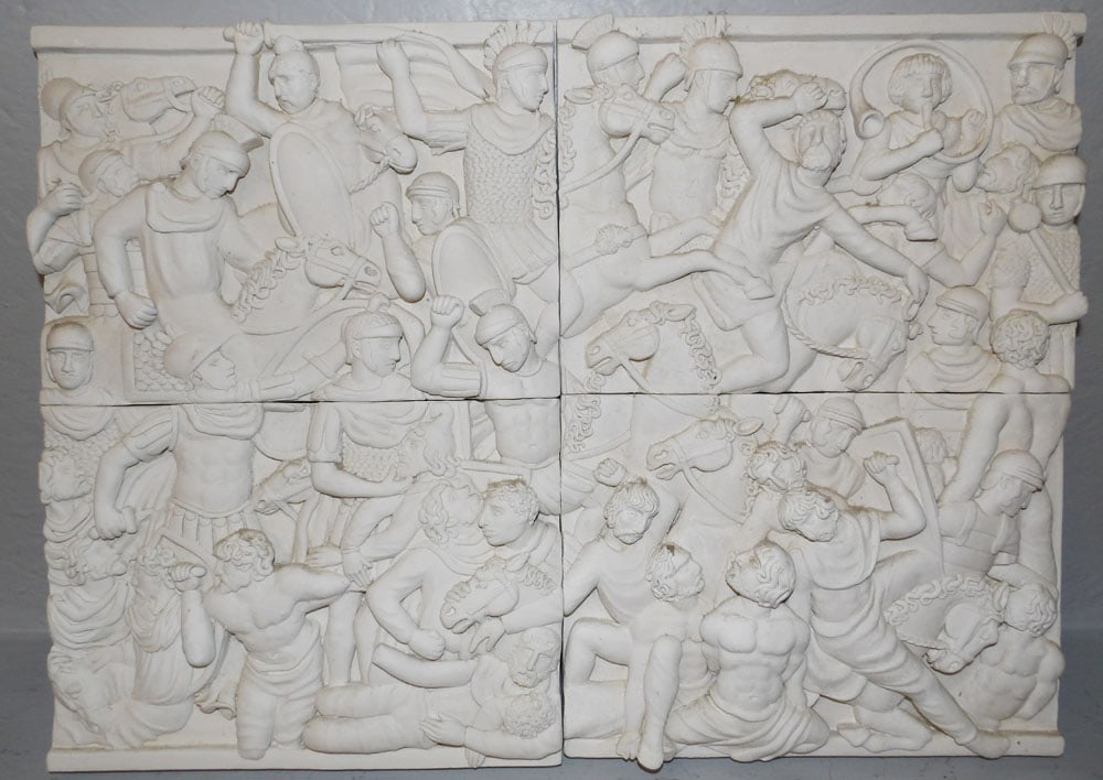 Four Neoclassical Scene Ceramic Wall Plaques (1 of 7)