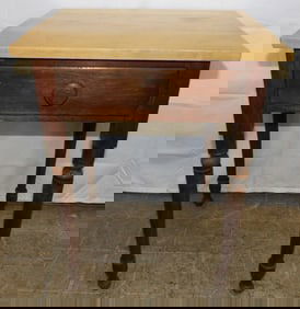 19th Century Maple One Drawer Stand