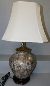 Painted Porcelain Vase Made Into Lamp