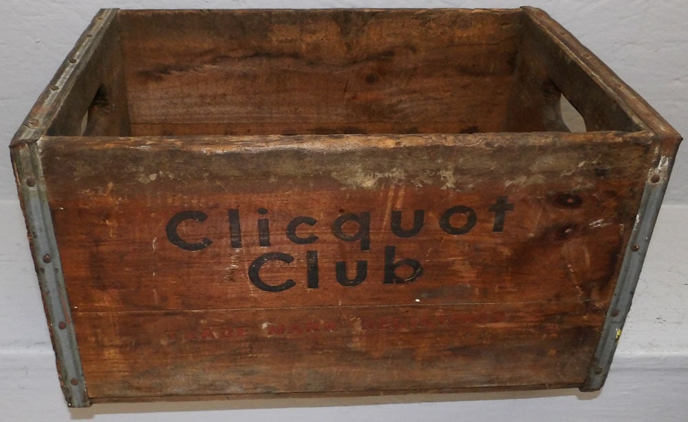 Antique Pine & Metal Bound Advertising Box (1 of 4)