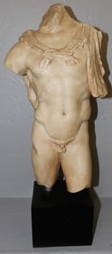 Resin Sculpture of a Nude Male Torso