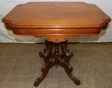 Antique Walnut Victorian Lamp Table