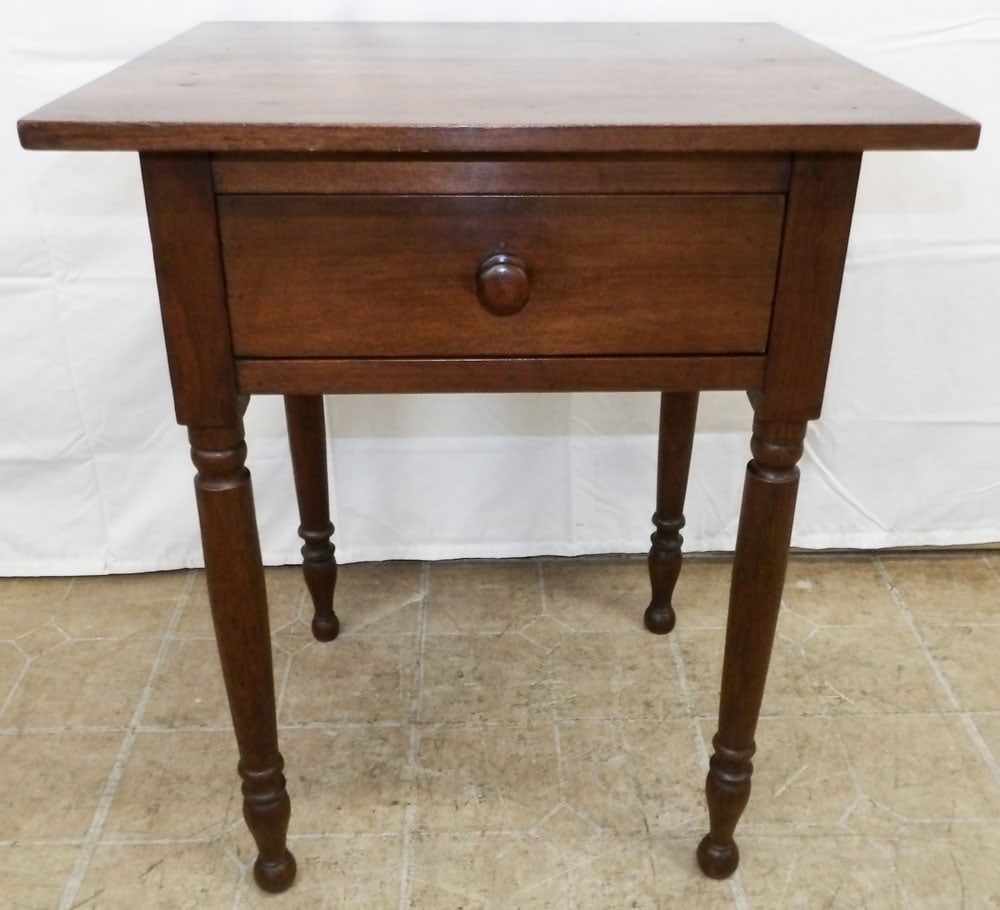19th Century Walnut One Drawer Stand (1 of 5)