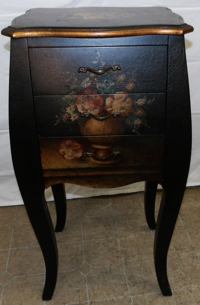 Paint Decorated Three Drawer Stand (1 of 6)