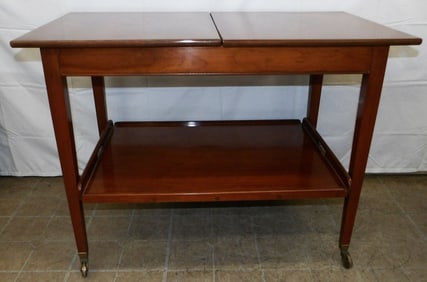 Cherry Draw Leaf Serving Stand on Wheels