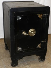 Antique Painted Metal Safe with Combination