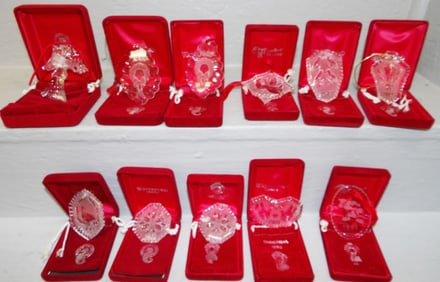 Lot Eleven Waterford Crystal Ornaments