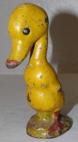 Antique Painted Cast Iron Duck Paperweight