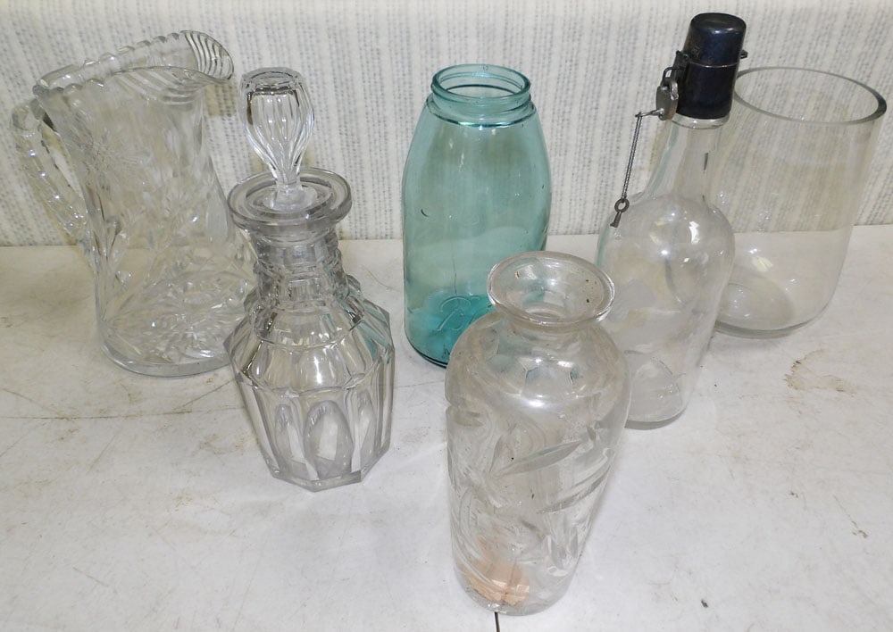 Lot Antique Glass & Cut Glass Items (1 of 4)